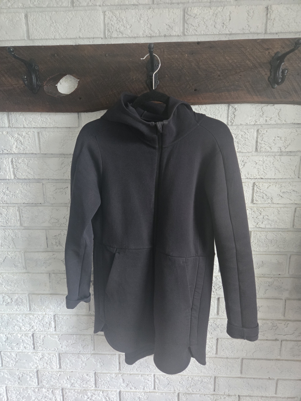 lululemon athletica Black Hooded Trench Coat